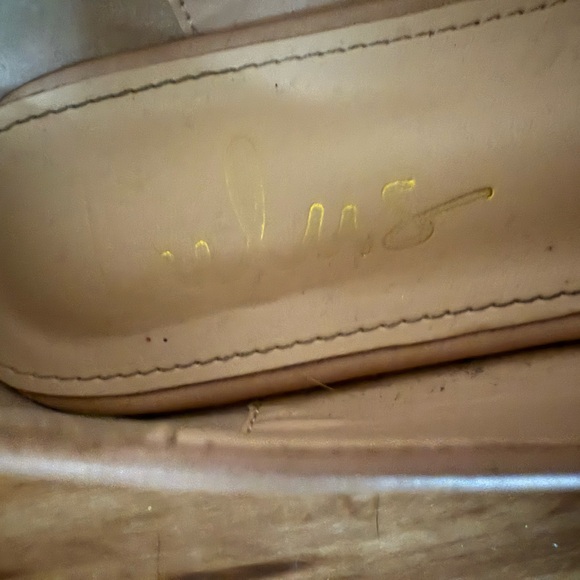 Lulus Metallic Pointed Toe Beige Flats -7.5 - Picture 3 of 5